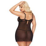 Ночная сорочка и стринги SoftLine Collection Cornelia, черный, XXXL