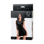 Платье Glossy Lulu из материала Wetlook, черное, L