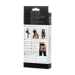 Комплект Glossy ALMIRA из материала Wetlook (пояс с пажами для чулок и трусики), черный, XL