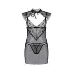 Комбинация и стринги Candy Girl Luscious, черный, XL