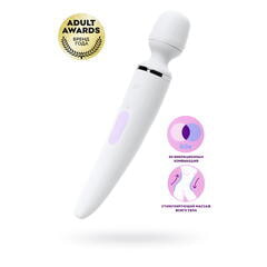Нереалистичный вибратор Satisfyer Woman Wand, ABS пластик, белый, 34 см.