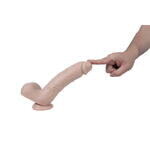 Реалистичный фаллоимитатор REAL с мошонкой на присоске, silicone, 17x4,5 см.