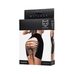 Мини-юбка Glossy Leanne из материала Wetlook, черный, L