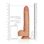 Фалоимитатор Straight Realistic Dildo  Balls  Suction Cup - 10''/ 25,5 cm