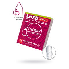 Презервативы Luxe, royal, cherry collection, 18 см, 5,2 см, 3 шт.