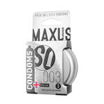 Презервативы Maxus, тонкие, латекс, железный кейс, 18 см, 5,3 см, 3 шт.