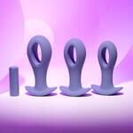 Набор анальных пробок с вибропулей Hole Punch Plug Set