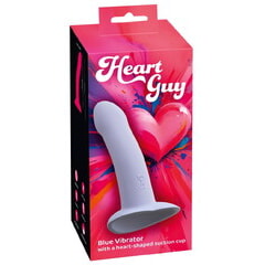 Вибростимулятор на присоске Heart Guy, голубой
