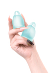 Менструальная чаша Satisfyer Feel Confident, 2 шт в наборе, силикон, синий
